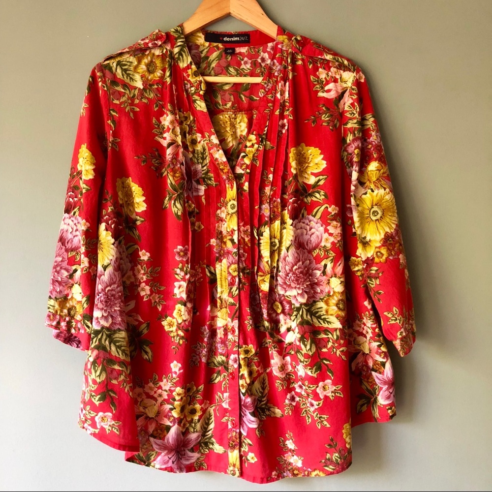 Denim 24/7 Rose Tunic top 18w
